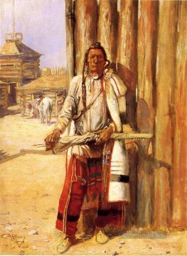 Indianer und Cowboy Werke - Buffalo Coat Inder Charles Marion Russell Indianer